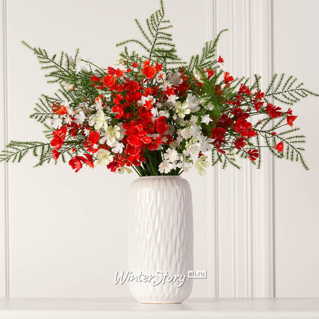 Искусственный букет Wild Flowers - Белые Росы 43 см Summer Deco