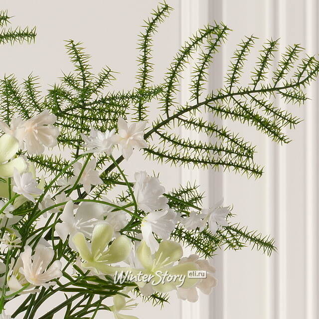 Искусственный букет Wild Flowers - Белые Росы 43 см Summer Deco