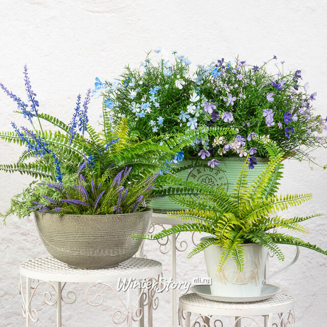 Искусственный цветок в горшке Папоротник - Glastonbury 28 см Summer Deco