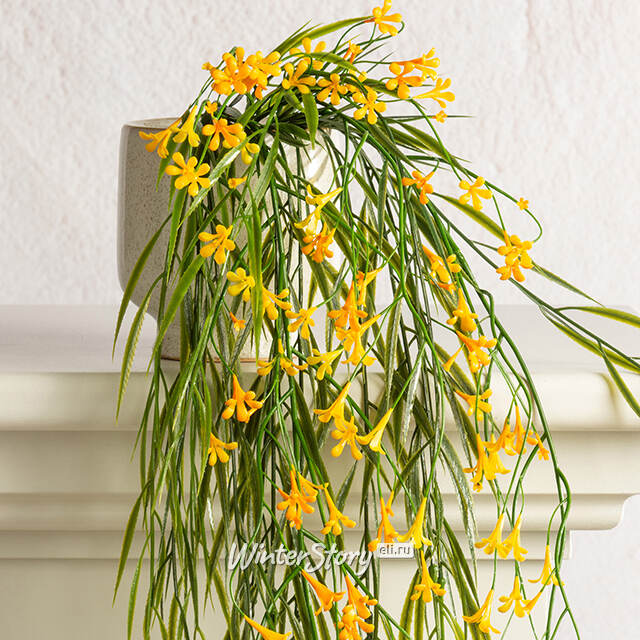 Подвесной искусственный цветок Патели-Бридж 69 см, желтый Summer Deco