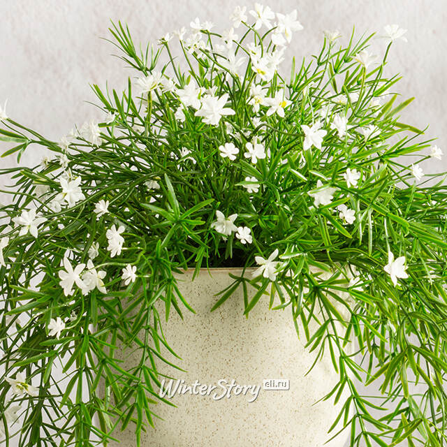 Искусственный подвесной куст Midleton Stone 43 см, белый Summer Deco