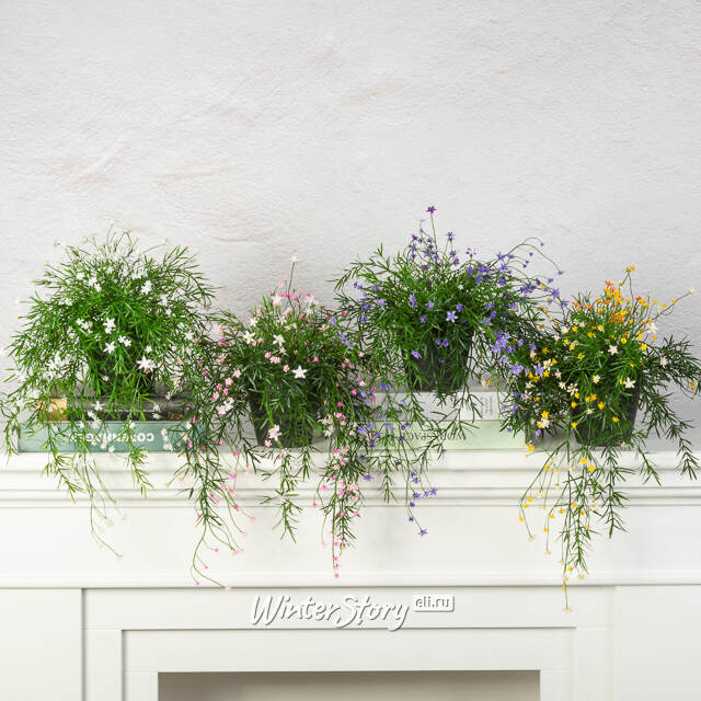 Искусственный подвесной куст Midleton Stone 43 см, белый Summer Deco