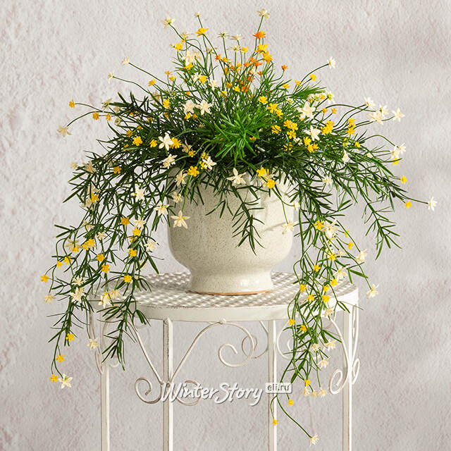 Подвесной искусственный цветок Мидлтон Стоун 43 см, желтый Summer Deco