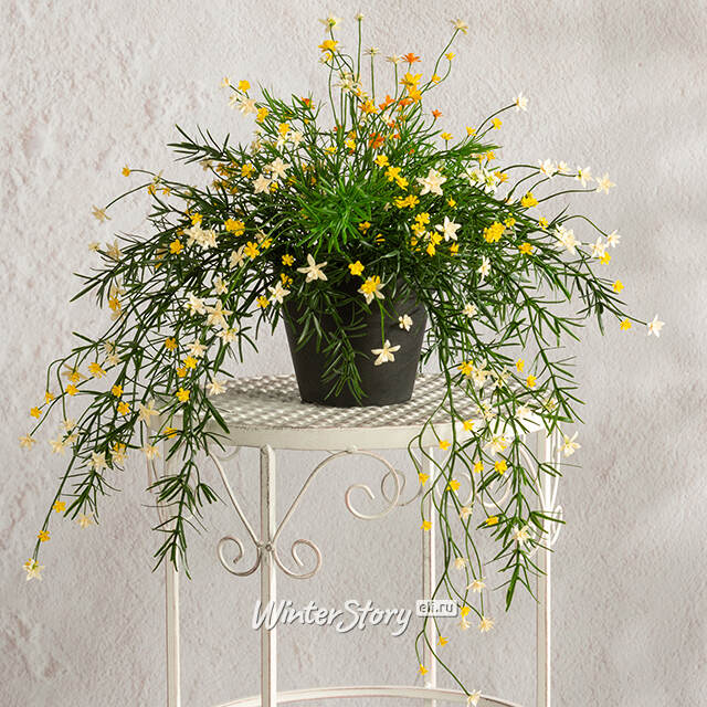 Подвесной искусственный цветок Мидлтон Стоун 43 см, желтый Summer Deco