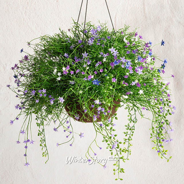 Искусственный цветок в кашпо Матера - Нежный Сонет 43 см Summer Deco