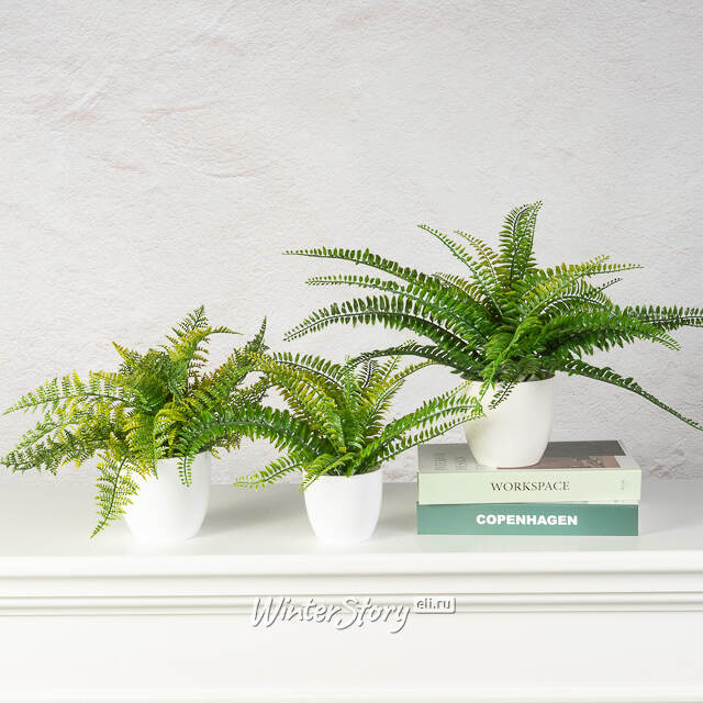 Искусственный цветок в горшке Папоротник - Glastonbury 28 см Summer Deco