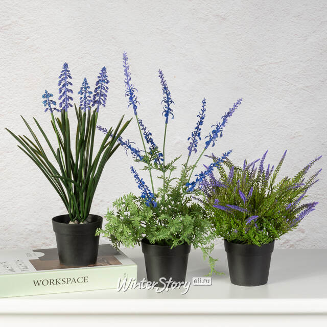 Искусственный цветок в горшке Лаванда - Markinch 39 см Summer Deco