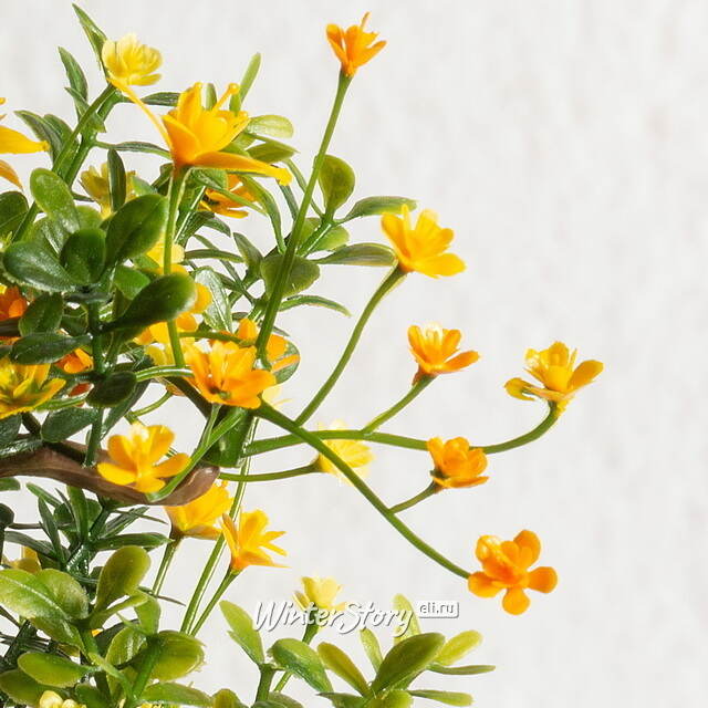 Искусственный Бонсай Цукуйоми 13 см желтый Summer Deco