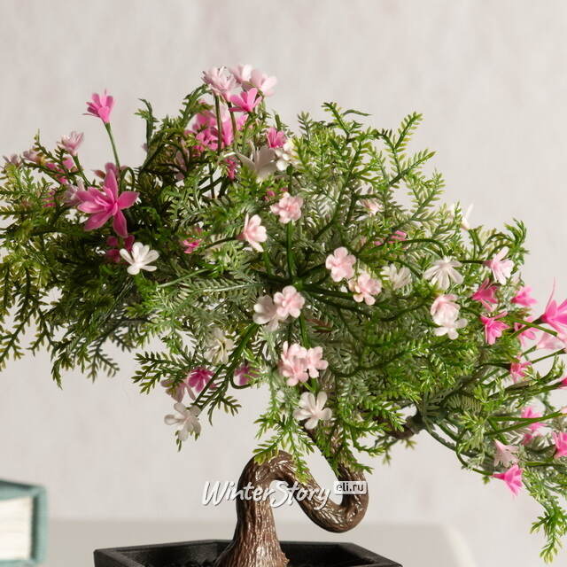 Искусственный Бонсай Хинаока 14 см розовый Summer Deco