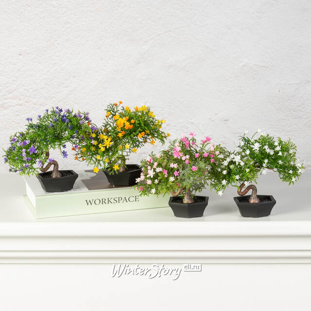 Искусственный Бонсай Хинаока 14 см розовый Summer Deco