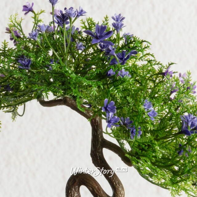 Искусственный Бонсай Хинаока 14 см фиолетовый Summer Deco