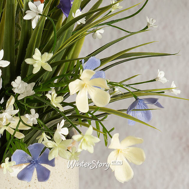 Искусственный цветок в горшке Mousehole - Цветочная Симфония 22 см Summer Deco