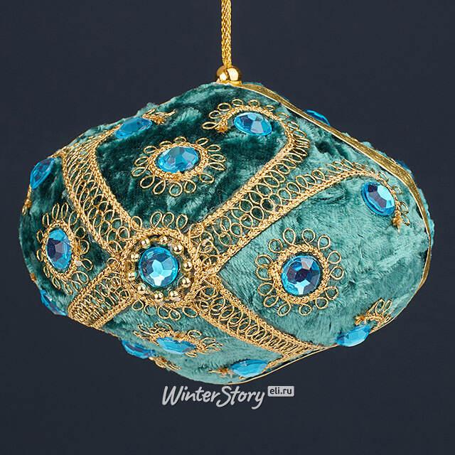 Винтажная елочная игрушка Луковка Bernate - Ticino 11 см изумрудная Winter Deco