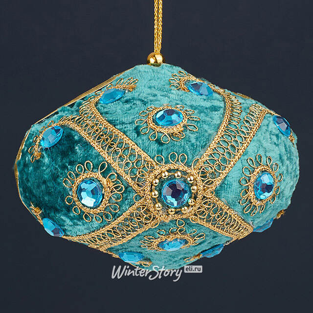 Винтажная елочная игрушка Луковка Bernate - Ticino 11 см изумрудная Winter Deco