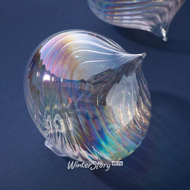 Елочные игрушки луковки Fiume-Veneto Chiaro 11 см, 4 шт, стекло Winter Deco