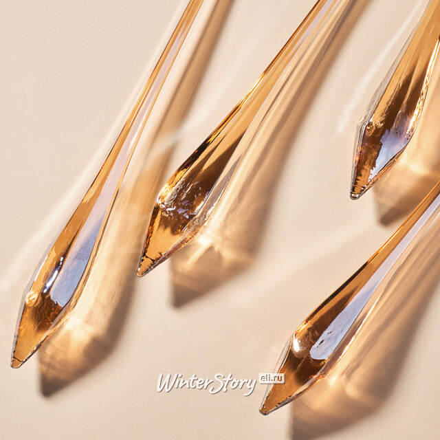 Елочные игрушки Сосульки Dravit 25 см, 4 шт, стекло Winter Deco