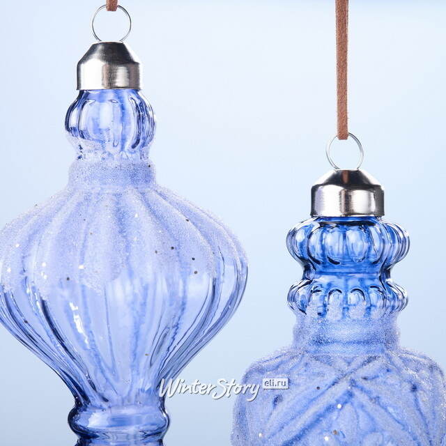 Елочные игрушки Velarium 12-14 см, 3 шт, стекло Winter Deco