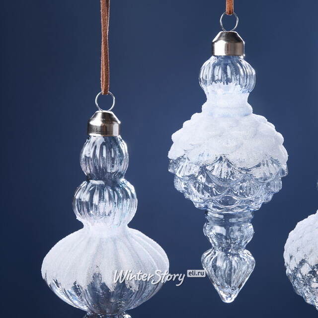 Елочные игрушки Satsellum 15-16 см, 3 шт, стекло Winter Deco