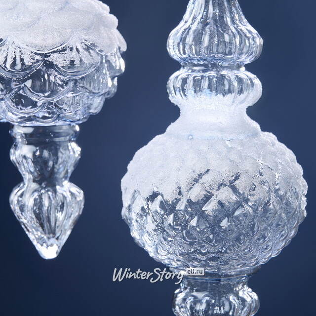 Елочные игрушки Satsellum 15-16 см, 3 шт, стекло Winter Deco