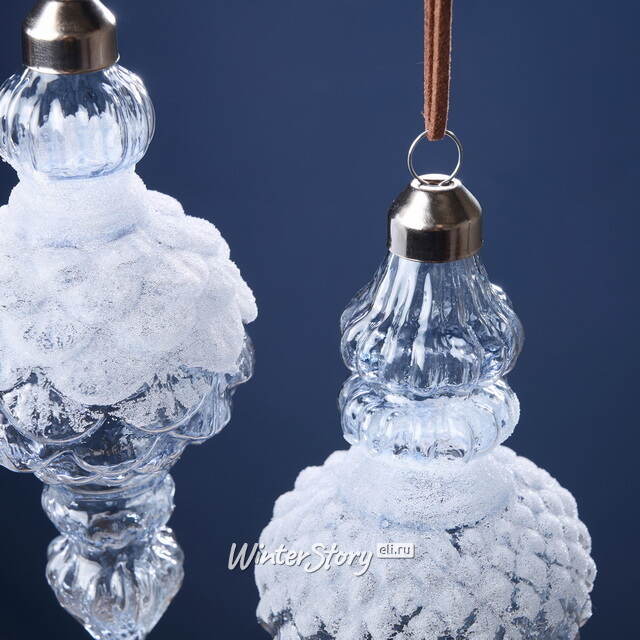Елочные игрушки Satsellum 15-16 см, 3 шт, стекло Winter Deco