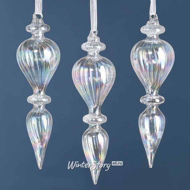 Елочные игрушки Fiume-Veneto: Barishano 17 см, 3 шт, стекло Winter Deco