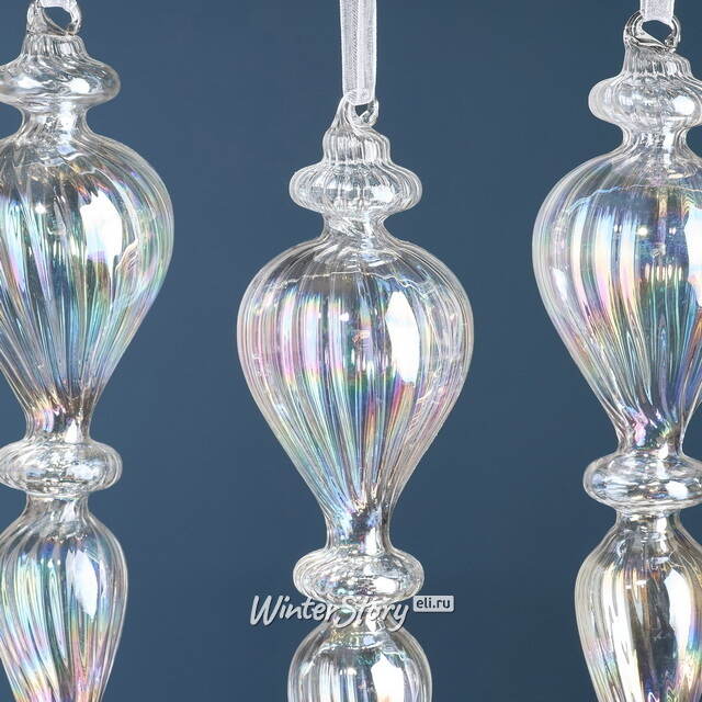 Елочные игрушки Fiume-Veneto: Barishano 17 см, 3 шт, стекло Winter Deco