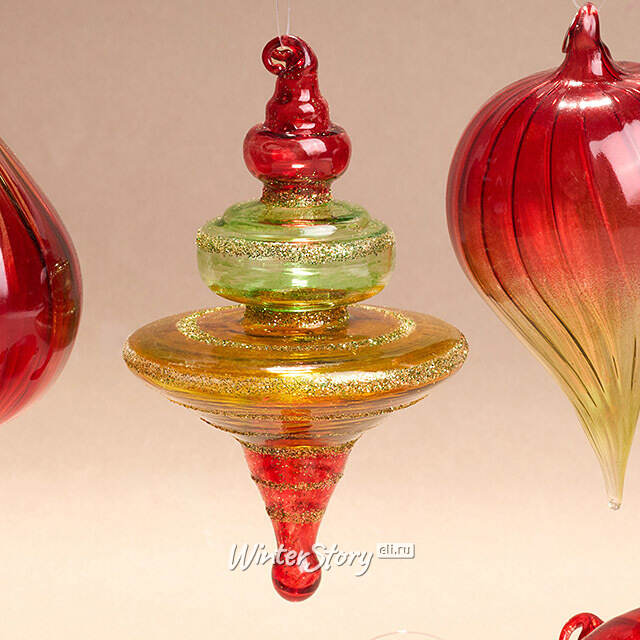 Елочные игрушки Follia Alla Fragola 11 см, 6 шт, стекло Winter Deco