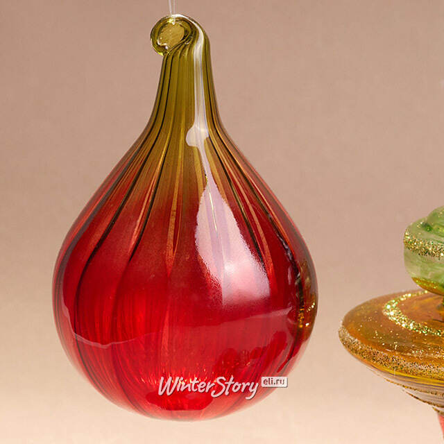 Елочные игрушки Follia Alla Fragola 11 см, 6 шт, стекло Winter Deco