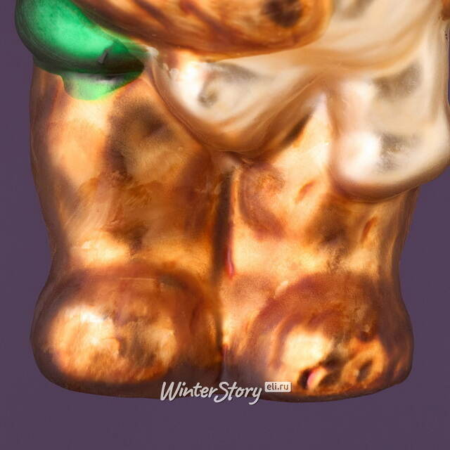 Елочная игрушка Мишка Тимоша 8 см, стекло Winter Deco