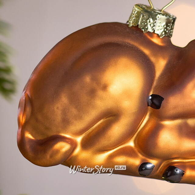 Елочная игрушка Олененок Буяшка 7 см, стекло Winter Deco