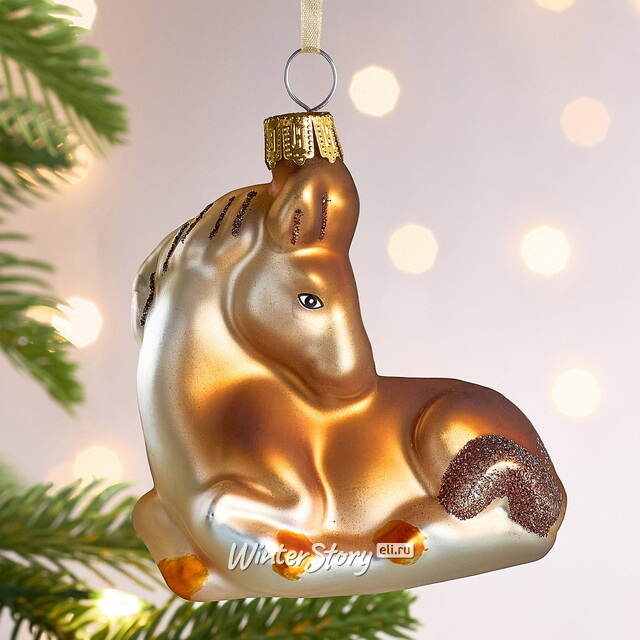 Елочная игрушка Конь Марсель 8 см, стекло Winter Deco