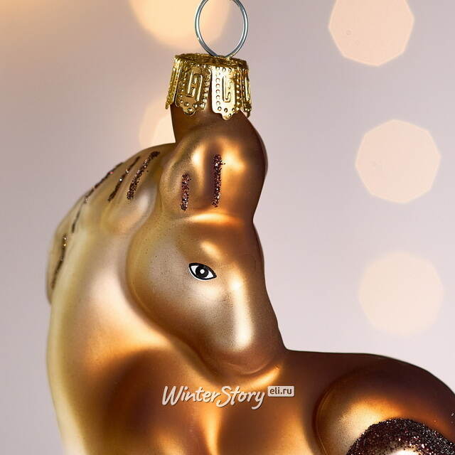 Елочная игрушка Конь Марсель 8 см, стекло Winter Deco