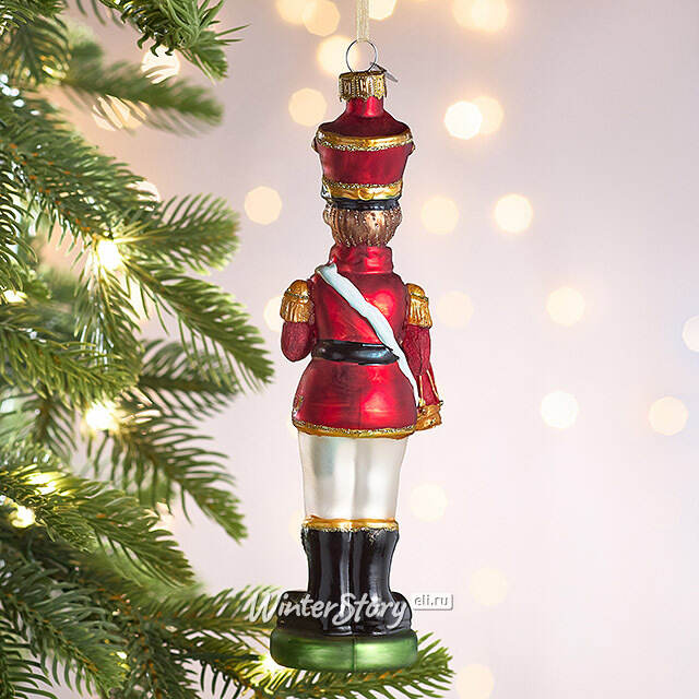 Елочная игрушка Барабанщик Уильям из королевства Дрейкерк 18 см, стекло Winter Deco