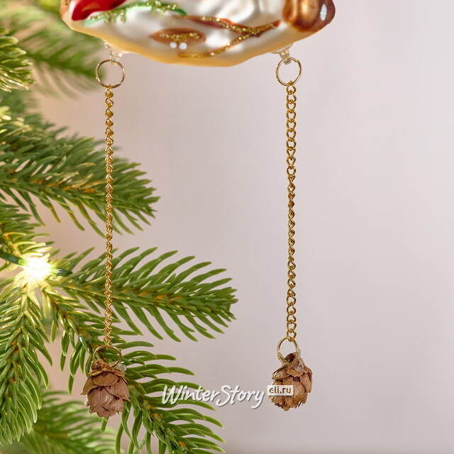 Елочная игрушка Часы с маятником - Wonderful Time 12 см, стекло Winter Deco