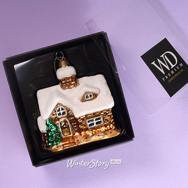 Елочная игрушка Домик сказочных зверей из Гилдгейла 11 см, стекло Winter Deco