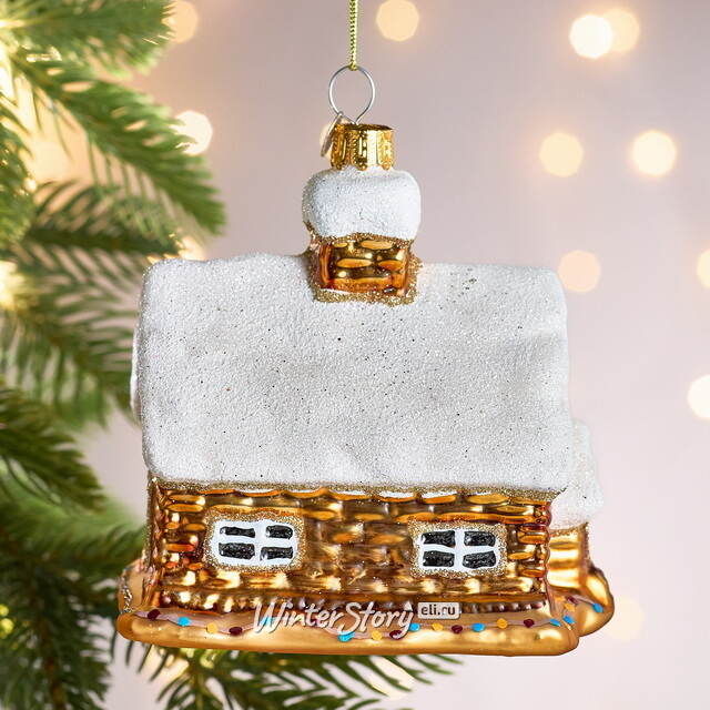 Елочная игрушка Домик сказочных зверей из Гилдгейла 11 см, стекло Winter Deco