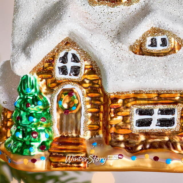 Елочная игрушка Домик сказочных зверей из Гилдгейла 11 см, стекло Winter Deco