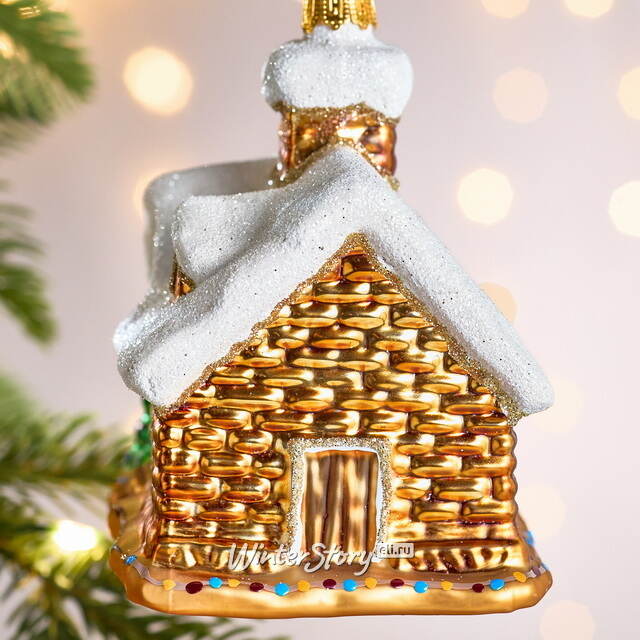 Елочная игрушка Домик сказочных зверей из Гилдгейла 11 см, стекло Winter Deco