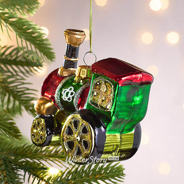 Елочная игрушка Паровоз из сказки 12 см, стекло Winter Deco