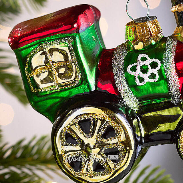 Елочная игрушка Паровоз из сказки 12 см, стекло Winter Deco