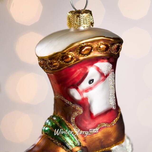 Елочная игрушка Сапожок Принца Ричарда 8 см красный, стекло Winter Deco