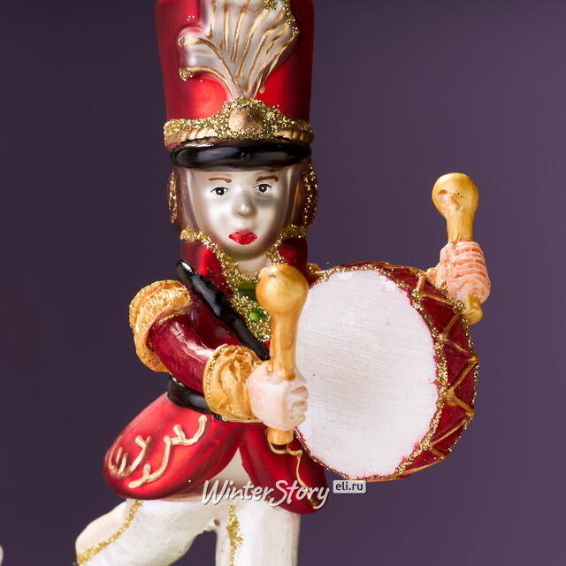 Елочные игрушки Гвардейцы - Барабанщики из Элдории 13 см, 2 шт, стекло Winter Deco