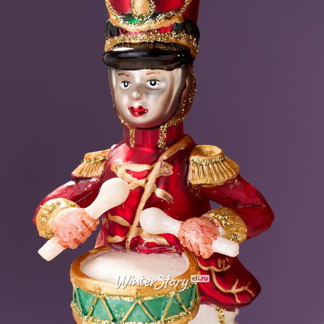 Елочные игрушки Гвардейцы - Барабанщики из Элдории 13 см, 2 шт, стекло Winter Deco