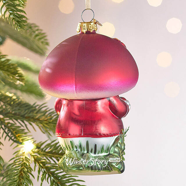 Елочная игрушка Гриб - Волшебник из леса Донмур 12 см в подарочной коробке, стекло Winter Deco
