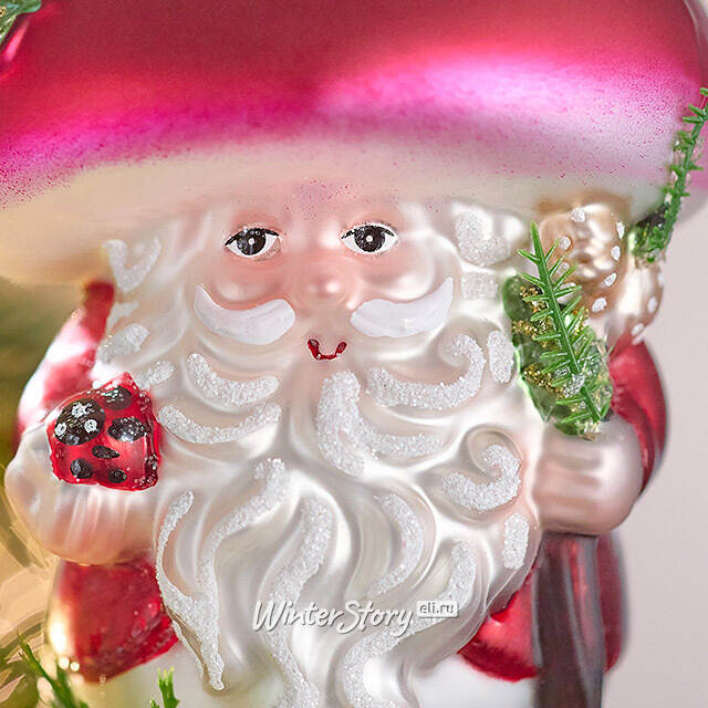 Елочная игрушка Гриб - Волшебник из леса Донмур 12 см в подарочной коробке, стекло Winter Deco