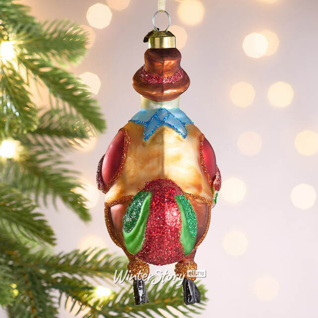 Елочная игрушка Петух Теодор - Sheringham 13 см, стекло Winter Deco