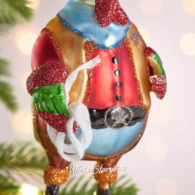 Елочная игрушка Петух Теодор - Sheringham 13 см, стекло Winter Deco