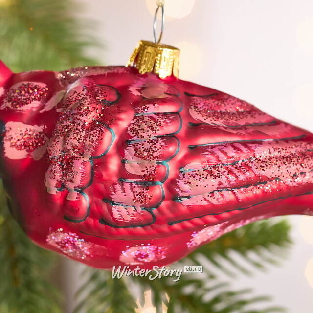 Елочная игрушка Птичка - Ghisland 18 см, стекло Winter Deco