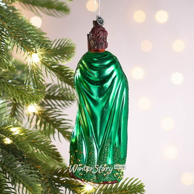 Елочная игрушка Волхв Мельхиор с ягненком 16 см, стекло Winter Deco