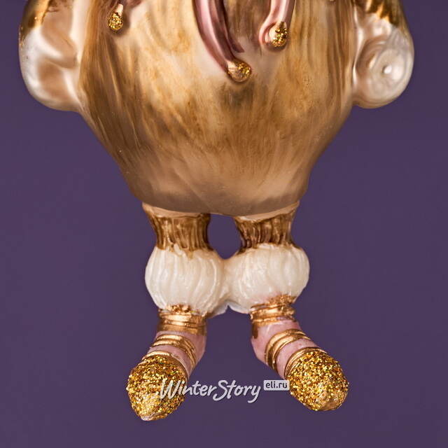 Елочная игрушка Медведица - Фея с крылышками 14 см в подарочной коробке, стекло Winter Deco